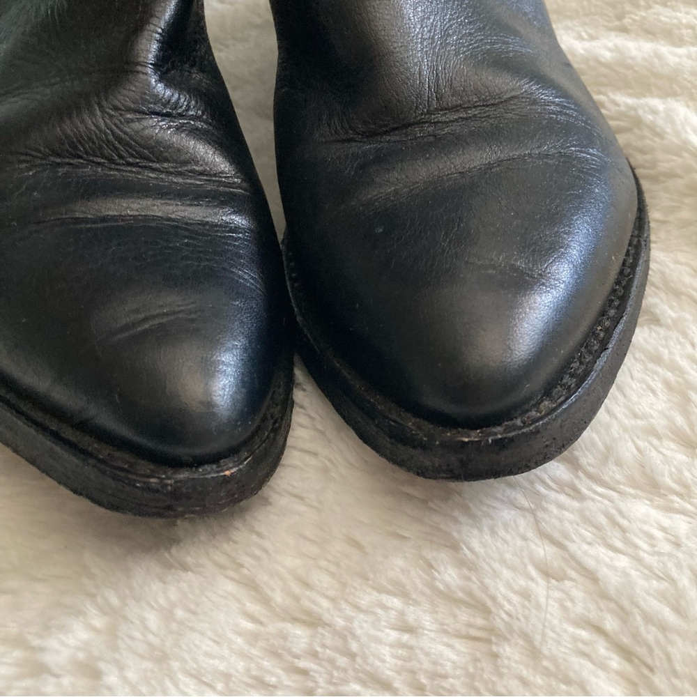 Frye Black Leather Ankle Boots Booties - Picture 4 of 13